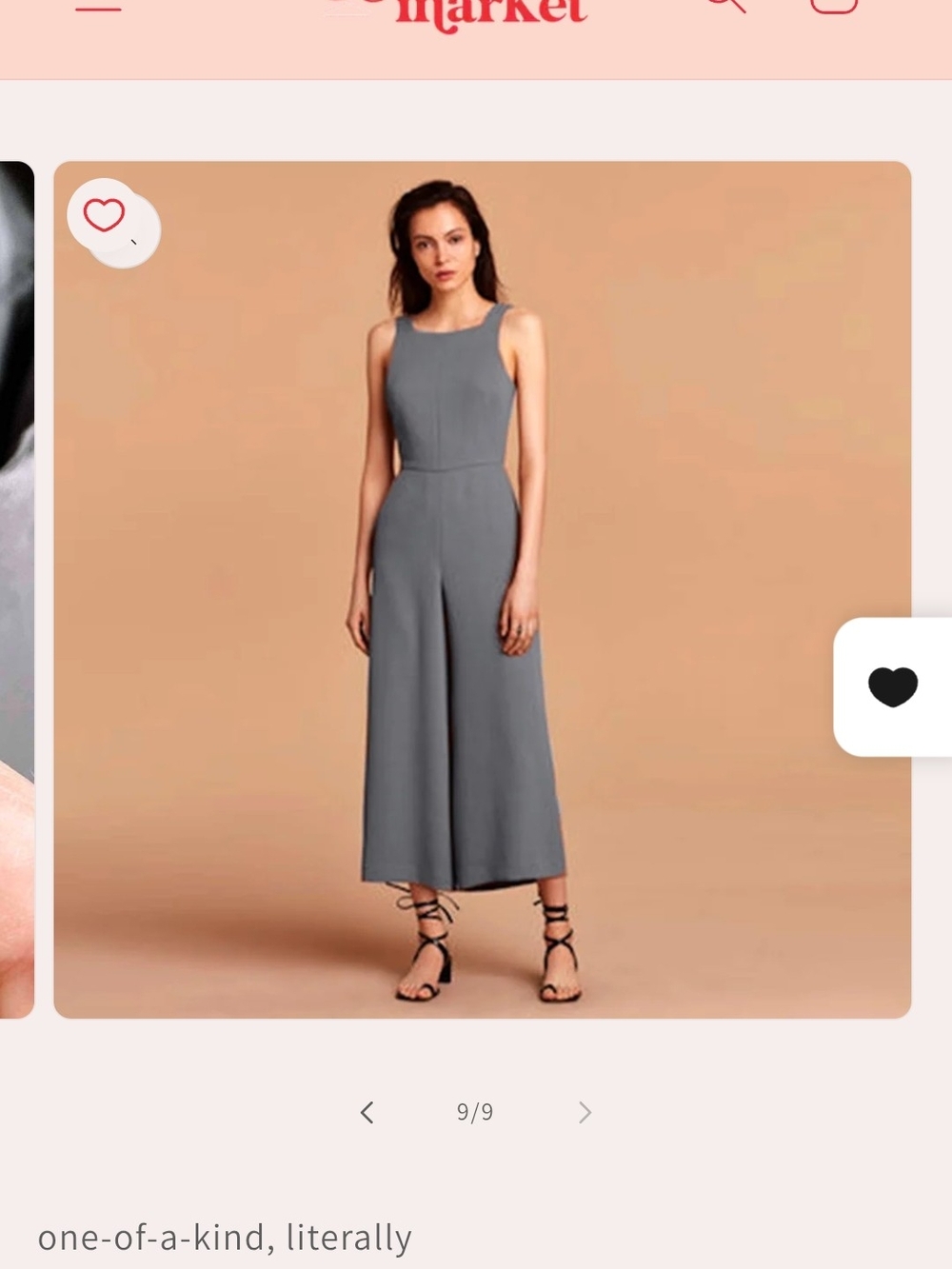 Wilfred Sleeveless Wide-Leg Jumpsuit in Navy